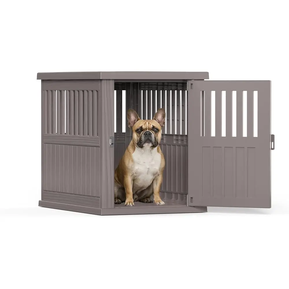 Dog House 30-Inch Dog Crate Furniture, Resin Dog Crate Table, Waterproof Tear-Resistant, Heavy Duty Tool-Free Assembly, Lockable Indoor Outdoor Kennel for Small Medium Dogs (Gray)
Dog House 30-Inch Dog Crate Furniture, Resin Dog Crate Table, Waterproof Tear-Resistant, Heavy Duty Tool-Free Assembly, Lockable Indoor Outdoor Kennel for Small Medium Dogs (Gray)