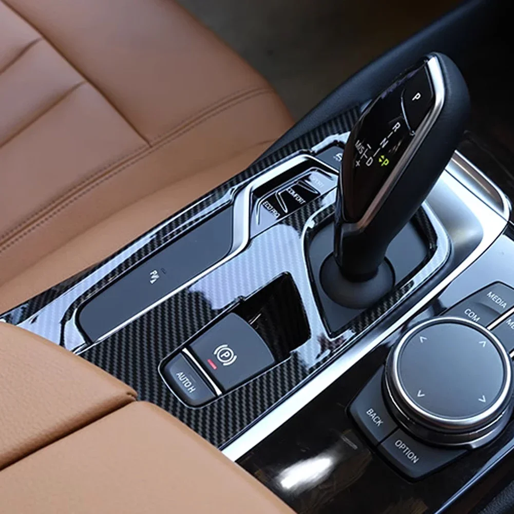 Carbon Fiber Style ABS Plastic Car Center Console Gear Shift Panel Cover Trim for BMW 5 Series G30 2017-2018 Car Sticker 
Carbon Fiber Style ABS Plastic Car Center Console Gear Shift Panel Cover Trim for BMW 5 Series G30 2017-2018 Car Sticker