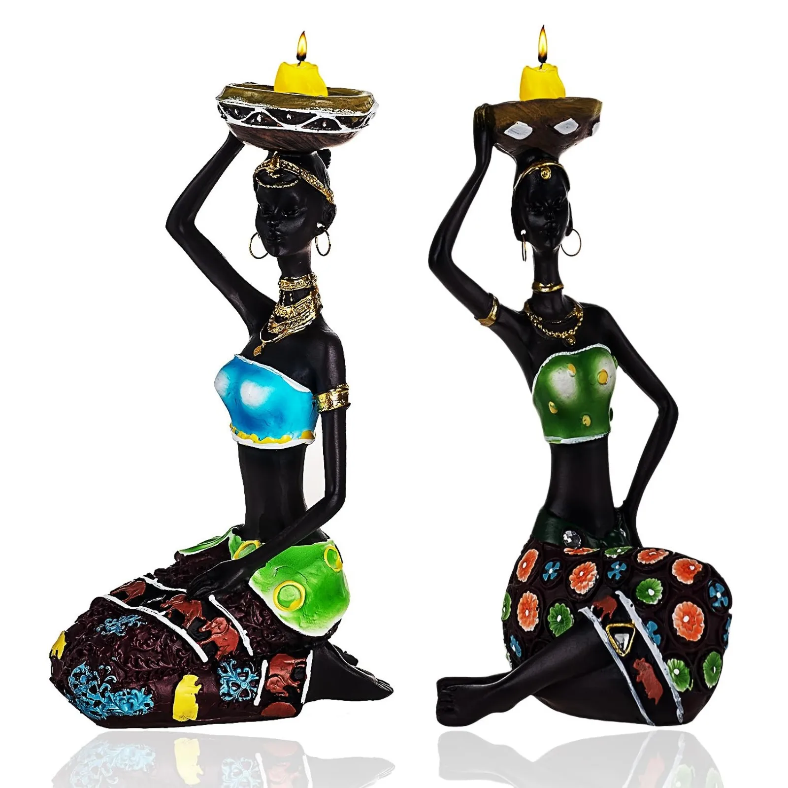 Candelabra African Women 8.5 inch Table Decoration Table Decoration Restaurant Candelabra Sculpture Resin Candelabra Crafts
Candelabra African Women 8.5 inch Table Decoration Table Decoration Restaurant Candelabra Sculpture Resin Candelabra Crafts