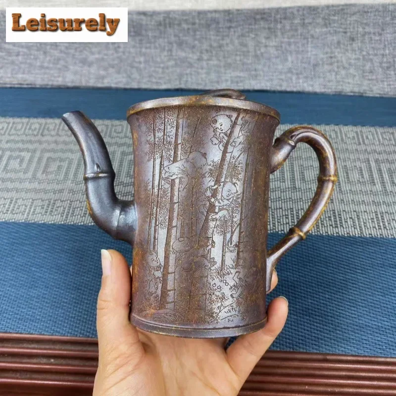 Чайник из фиолетовой глины Yixing, 330 мл, бамбуковый горшок ручной работы, необработанная руда, фарфоровый чайник с грязью, ситечко для заваривания чая, Zisha Cha
Чайник из фиолетовой глины Yixing, 330 мл, бамбуковый горшок ручной работы, необработанная руда, фарфоровый чайник с грязью, ситечко для заваривания чая, Zisha Cha