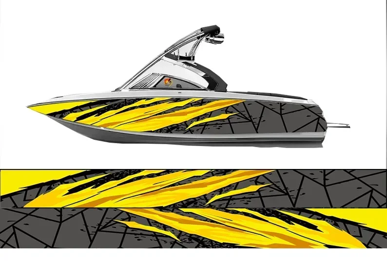 Yellow Stripe Geometry Boat Sticker Fashion Custom Fish Boat Sticker Vinyl Waterproof Boat Wrap Graphic Wrap Decal Decoration
Yellow Stripe Geometry Boat Sticker Fashion Custom Fish Boat Sticker Vinyl Waterproof Boat Wrap Graphic Wrap Decal Decoration