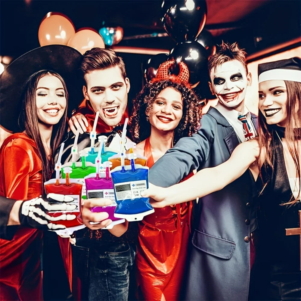 Halloween Horror Blood Bag Drink Pouches - Spooky Zombie Vampire Party Decorations - Realistic Fun for Indoor & Outdoor Events,
Halloween Horror Blood Bag Drink Pouches - Spooky Zombie Vampire Party Decorations - Realistic Fun for Indoor & Outdoor Events,