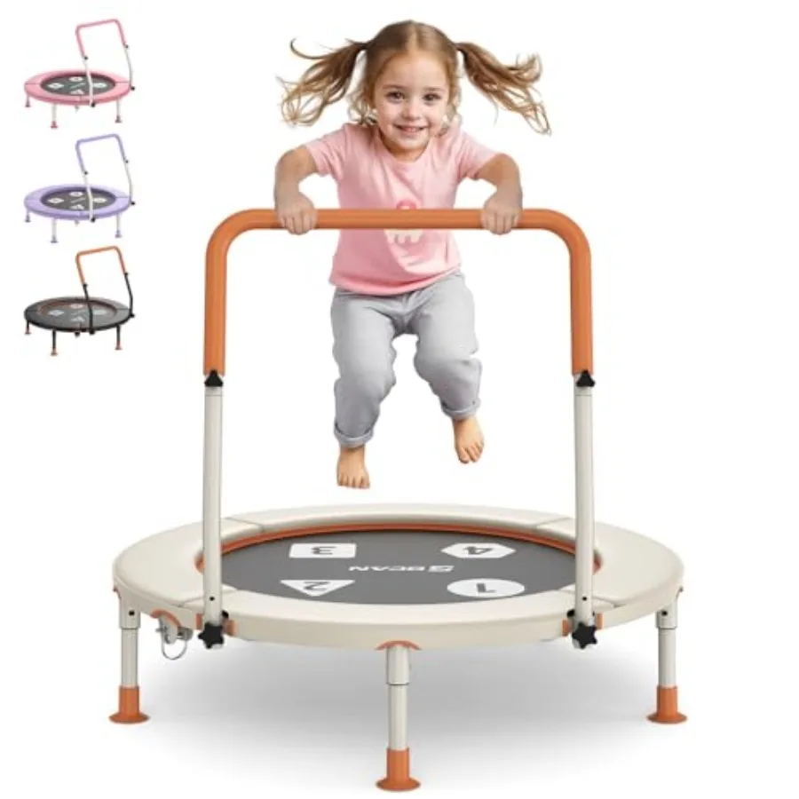 36'' Toddler Trampoline for Ages 1-6 Foldable Mini Trampoline with Adjustable Handle Safety Pad Foldable Legs Indoor/Garden Use
36'' Toddler Trampoline for Ages 1-6 Foldable Mini Trampoline with Adjustable Handle Safety Pad Foldable Legs Indoor/Garden Use