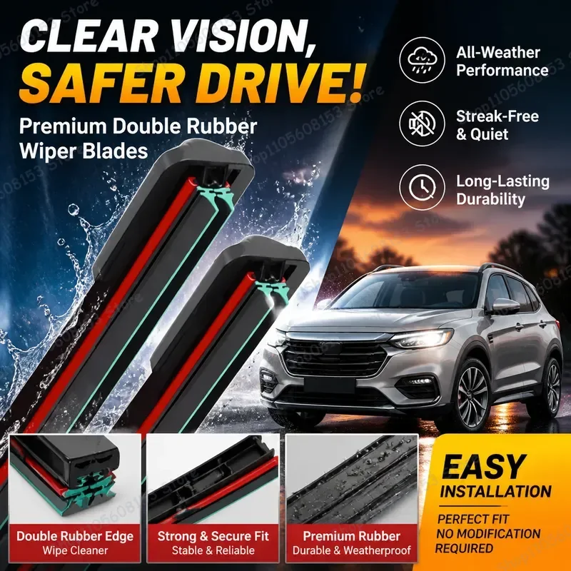 For Honda HR-V 2013-2020 Front Rear Windshield Wiper Blades Set 2PCS All-Weather Silicone Rubber Replacement Wipers for Car
For Honda HR-V 2013-2020 Front Rear Windshield Wiper Blades Set 2PCS All-Weather Silicone Rubber Replacement Wipers for Car