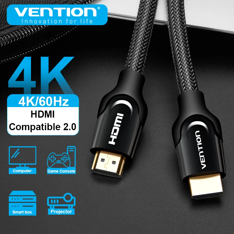 Vention HDMI-Compatible Cable High Speed 2.0 Wire 4K 60Hz forXiaomi Box HDTV PS4 Laptops HDMI-Compatible Splitter Digital Cable
Vention HDMI-Compatible Cable High Speed 2.0 Wire 4K 60Hz forXiaomi Box HDTV PS4 Laptops HDMI-Compatible Splitter Digital Cable