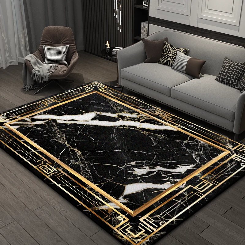 Большие ковры черного золота для гостиной, мраморное украшение для дома, легко чистящийся мягкий ковер, моющиеся прикроватные плюшевые коврики для спальни
Большие ковры черного золота для гостиной, мраморное украшение для дома, легко чистящийся мягкий ковер, моющиеся прикроватные плюшевые коврики для спальни