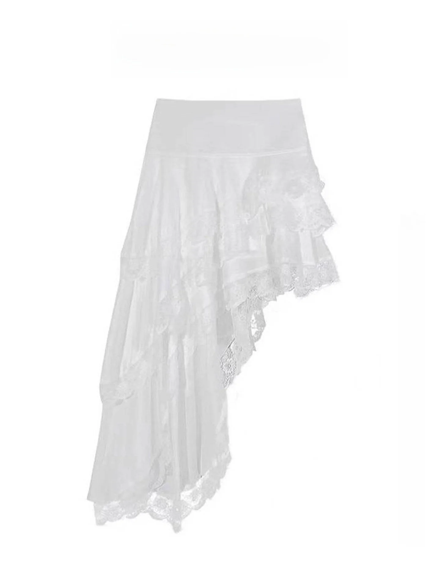 Нежная белая многослойная юбка миди с асимметричным подолом и кружевной отделкой, женская летняя юбка А-силуэта с высокой талией для повседневной носки
Нежная белая многослойная юбка миди с асимметричным подолом и кружевной отделкой, женская летняя юбка А-силуэта с высокой талией для повседневной носки