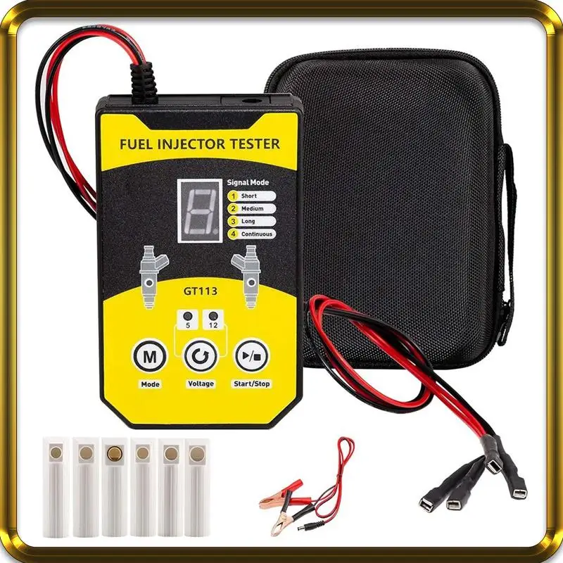 Fuel Injector Tester Cleaner Kit 8 Pulse Modes Injector Tester 6 Size Cleaning Adapters 12V/5V Output Power Drive
Fuel Injector Tester Cleaner Kit 8 Pulse Modes Injector Tester 6 Size Cleaning Adapters 12V/5V Output Power Drive