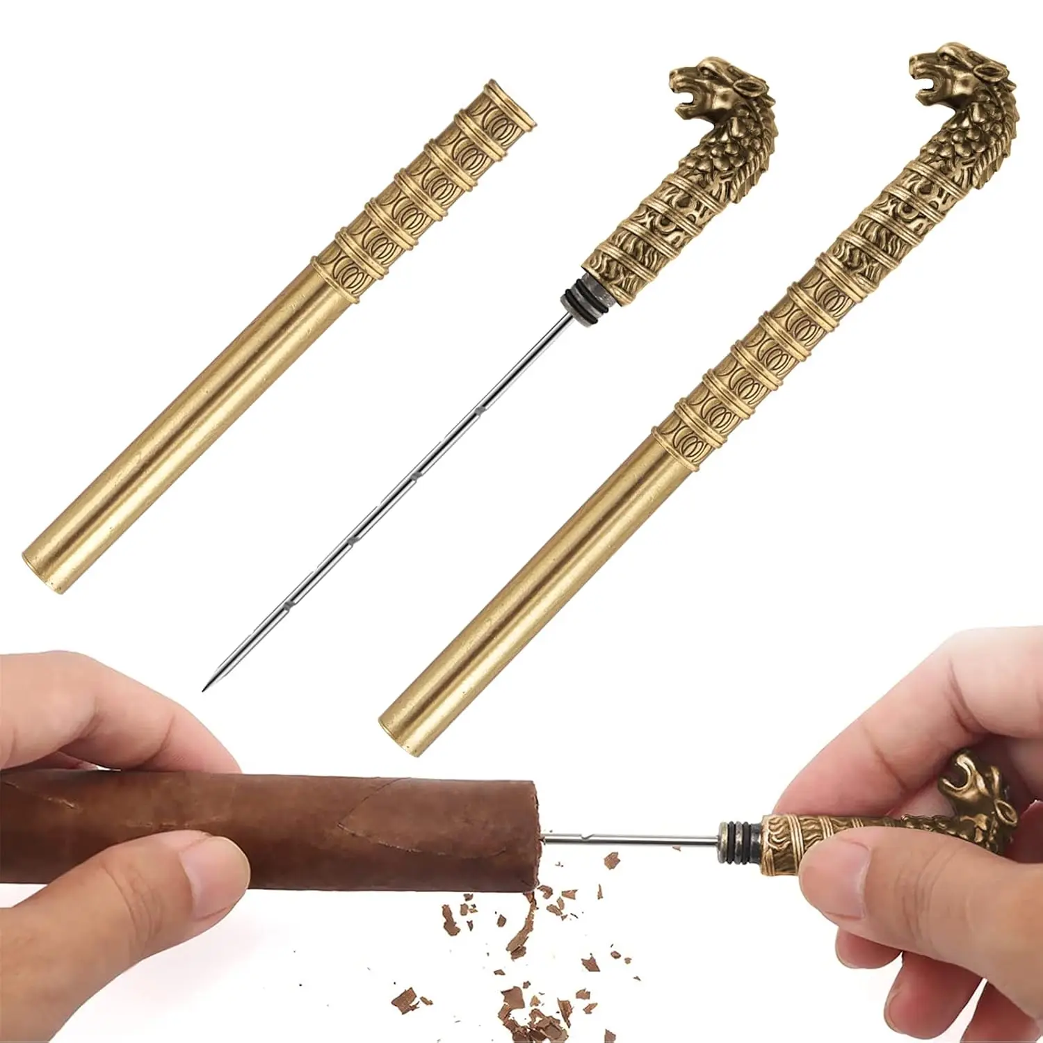 Precision Cigar Draw Enhancer Tool - Stainless Steel Needle for All Cigar Sizes
Precision Cigar Draw Enhancer Tool - Stainless Steel Needle for All Cigar Sizes