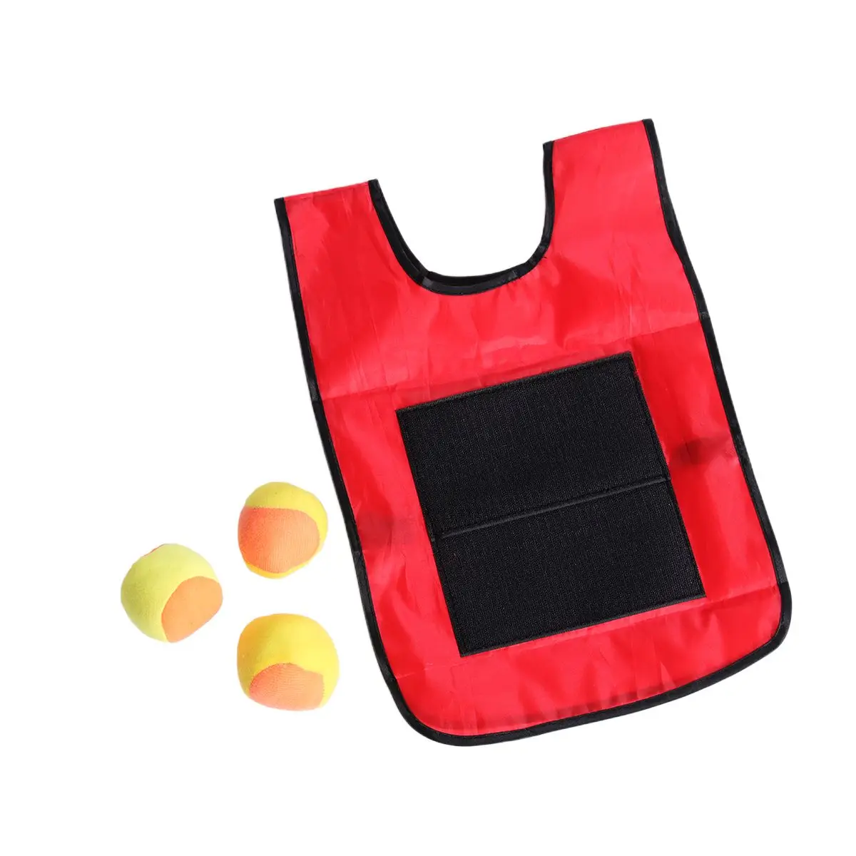 Small Red Children Sticky Ball Vest Viscous Jersey Vest Game Props Adhesive Ball Vest with 3 Random Color Balls for Kids
Small Red Children Sticky Ball Vest Viscous Jersey Vest Game Props Adhesive Ball Vest with 3 Random Color Balls for Kids