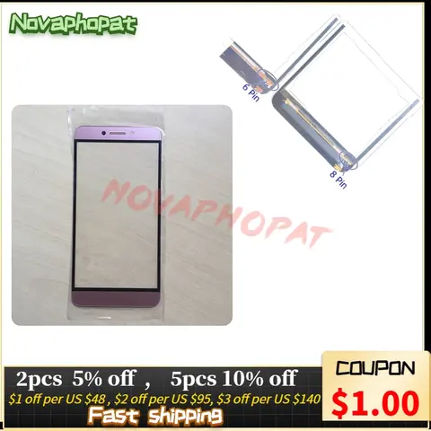 Novaphopat Przedni wyświetlacz LCD Digitizer Panel szklany z czujnikiem do LeTV LE2 x620 X526 X520 X527 Szklany obiektyw z ekranem dotykowym i elastyczną soczewką