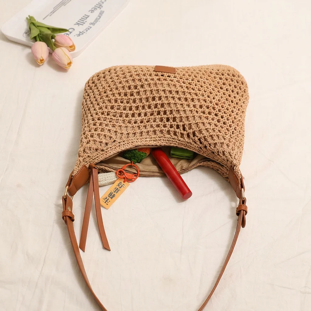 Cotton Woven Shoulder Bag Hollow Hollow Out Bag Casual Hobo Bag Lightweight For Shopping Daily Travel Beach Vacation
Cotton Woven Shoulder Bag Hollow Hollow Out Bag Casual Hobo Bag Lightweight For Shopping Daily Travel Beach Vacation