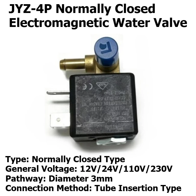 Electromagnetic valve, water valve JYZ-4P, accessories, ironing machine, electric ironing pot control valve, water pump
Electromagnetic valve, water valve JYZ-4P, accessories, ironing machine, electric ironing pot control valve, water pump