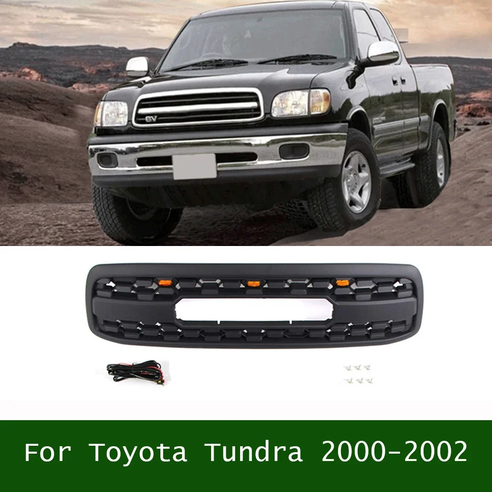 For Toyota Tundra 2000-2002 4X4 Offroad Upgrade Exterior Front Bumper Mesh Grille ABS W/LED Hood Upper Cover Grill Racing Grills
For Toyota Tundra 2000-2002 4X4 Offroad Upgrade Exterior Front Bumper Mesh Grille ABS W/LED Hood Upper Cover Grill Racing Grills