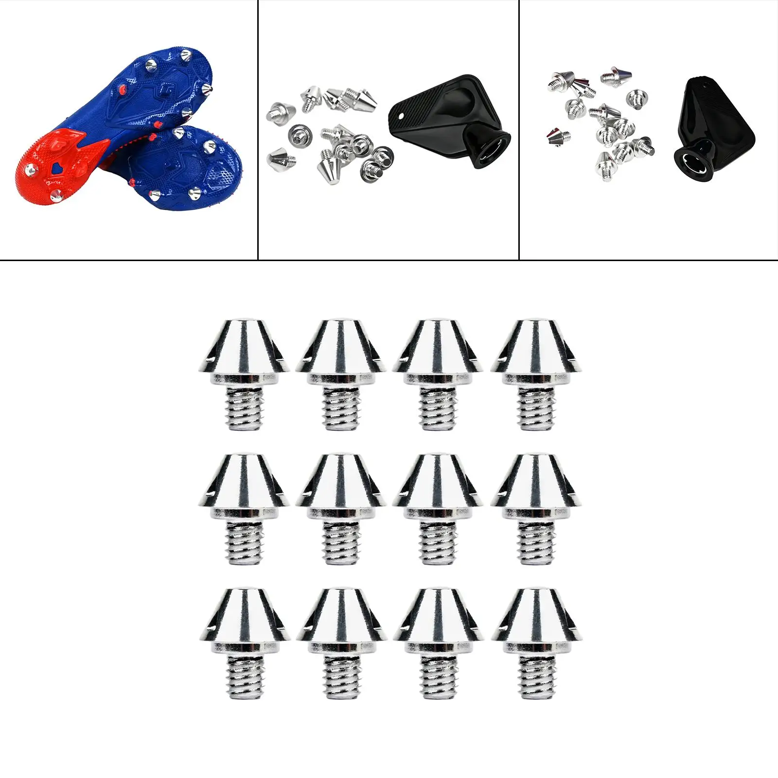 12 Pieces Soccer Boot Spikes M6 Threaded Studs for Sports Activities
12 Pieces Soccer Boot Spikes M6 Threaded Studs for Sports Activities