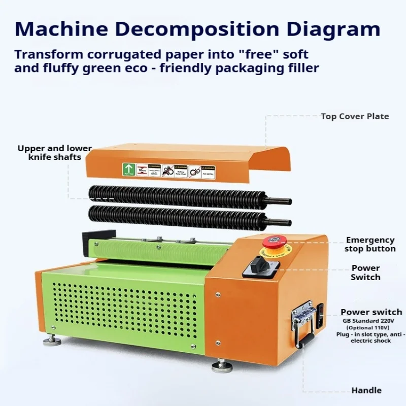 Compact Electric Corrugated Carton Expanding Paper Shredder Desktop Waste Box Padding Strip Making Machine
Compact Electric Corrugated Carton Expanding Paper Shredder Desktop Waste Box Padding Strip Making Machine