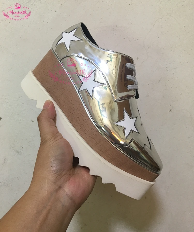 New Women Shoes Patent Leather Lace Up Thick Heel Increased Flat Platform Oxford Shoes Woman Loafer Black Casual Shoes mocasines
New Women Shoes Patent Leather Lace Up Thick Heel Increased Flat Platform Oxford Shoes Woman Loafer Black Casual Shoes mocasines