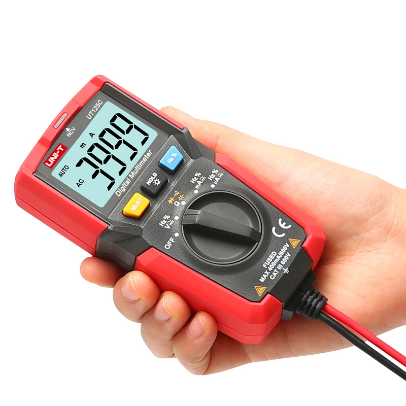 UT125C Handheld Pocket Digital Multimeter AC/DC Voltage Tester Multimetro Uni-t Amp Ohm Hz NCV
UT125C Handheld Pocket Digital Multimeter AC/DC Voltage Tester Multimetro Uni-t Amp Ohm Hz NCV