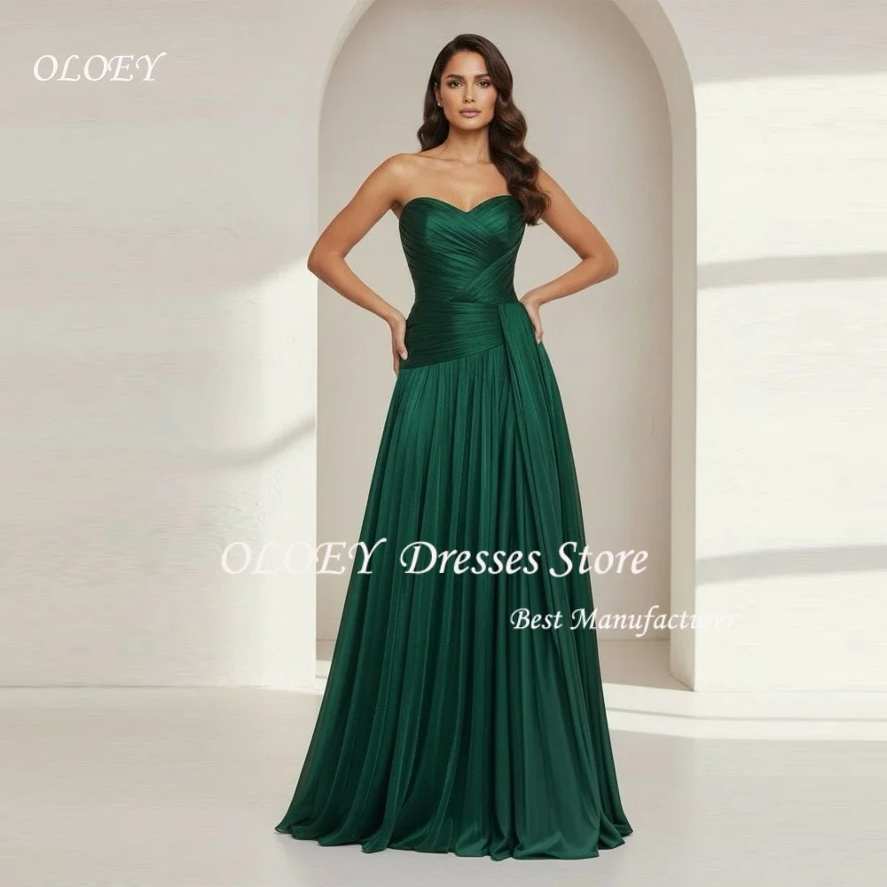 OLOEY Green Evening Dress Sweetheart A Line Pleated Formal Occasion Dresses Elegant Prom Gowns Customized Strapless
OLOEY Green Evening Dress Sweetheart A Line Pleated Formal Occasion Dresses Elegant Prom Gowns Customized Strapless