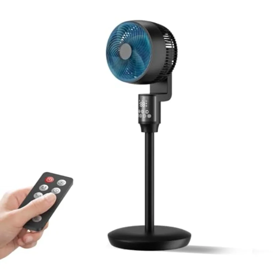 Pedestal Fan for Bedroom, 100ft Air Circulator Quiet Standing Fan, DC Motor, 4 Speeds and 4Modes, 24H Timer, 70°+90°Oscillation
Pedestal Fan for Bedroom, 100ft Air Circulator Quiet Standing Fan, DC Motor, 4 Speeds and 4Modes, 24H Timer, 70°+90°Oscillation