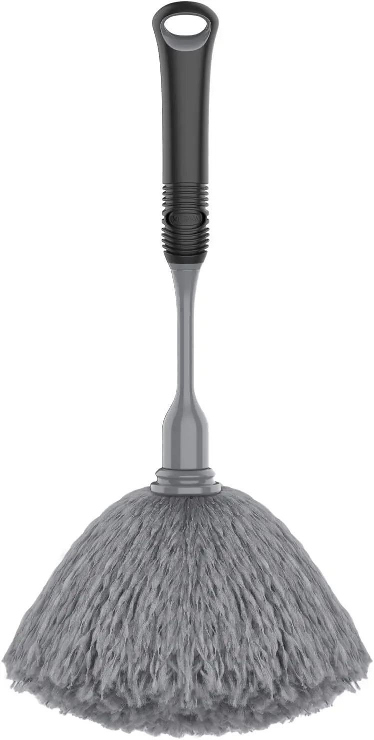 Microfiber Delicate Duster, Comfortable Non Slip Handle, Detachable Washable Duster Head, Gray & Black
Microfiber Delicate Duster, Comfortable Non Slip Handle, Detachable Washable Duster Head, Gray & Black