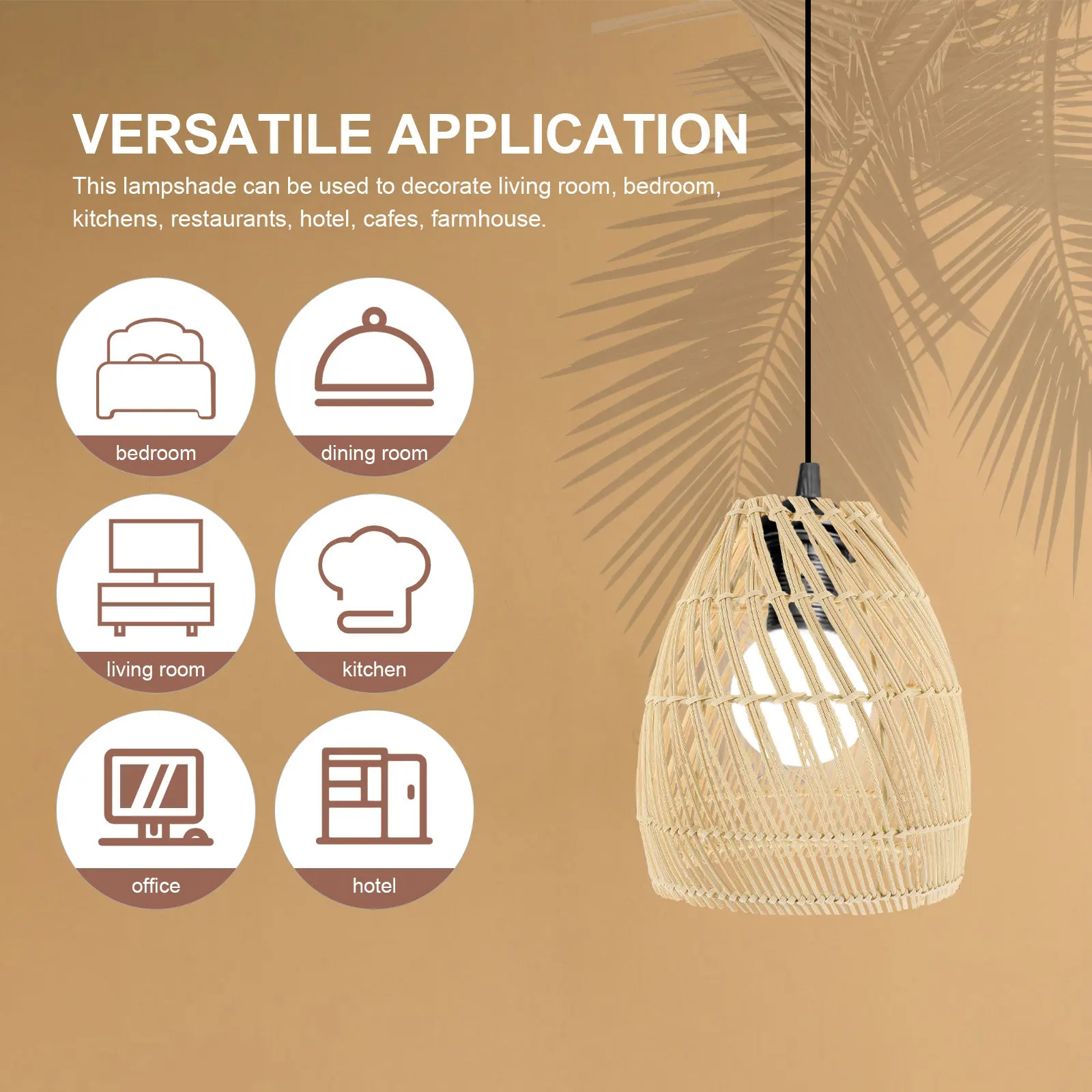 Rattan Woven Pendant Lamp Shade Replacement for Chandelier Hanging Light Decorative Modern Woven Lampshade for Living Room
Rattan Woven Pendant Lamp Shade Replacement for Chandelier Hanging Light Decorative Modern Woven Lampshade for Living Room