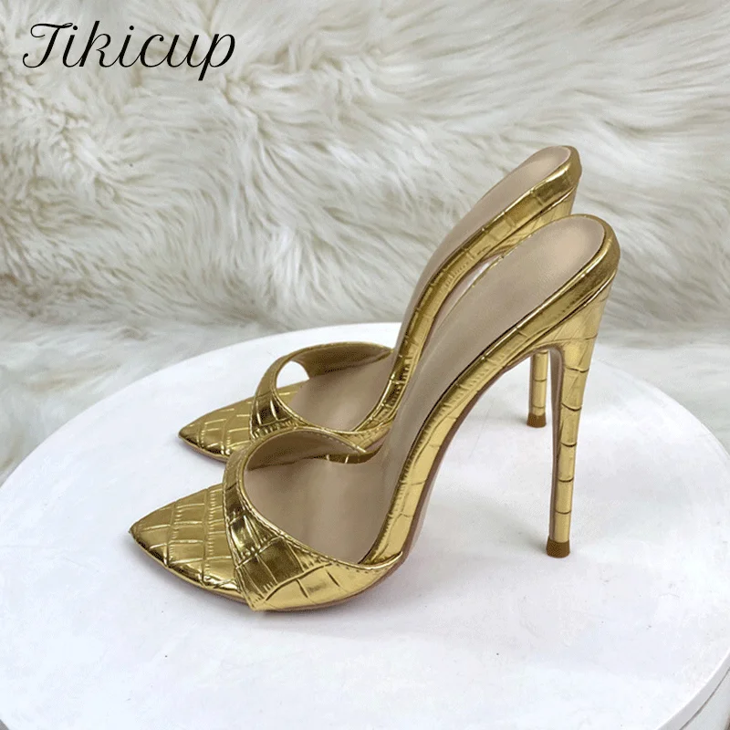 New Fashion Women's Pointed Toe Mules Gold Silver Slip on Thin High Heel Sandals Banquet Sexy Ladies Sandals Plus Size 33-46
New Fashion Women's Pointed Toe Mules Gold Silver Slip on Thin High Heel Sandals Banquet Sexy Ladies Sandals Plus Size 33-46