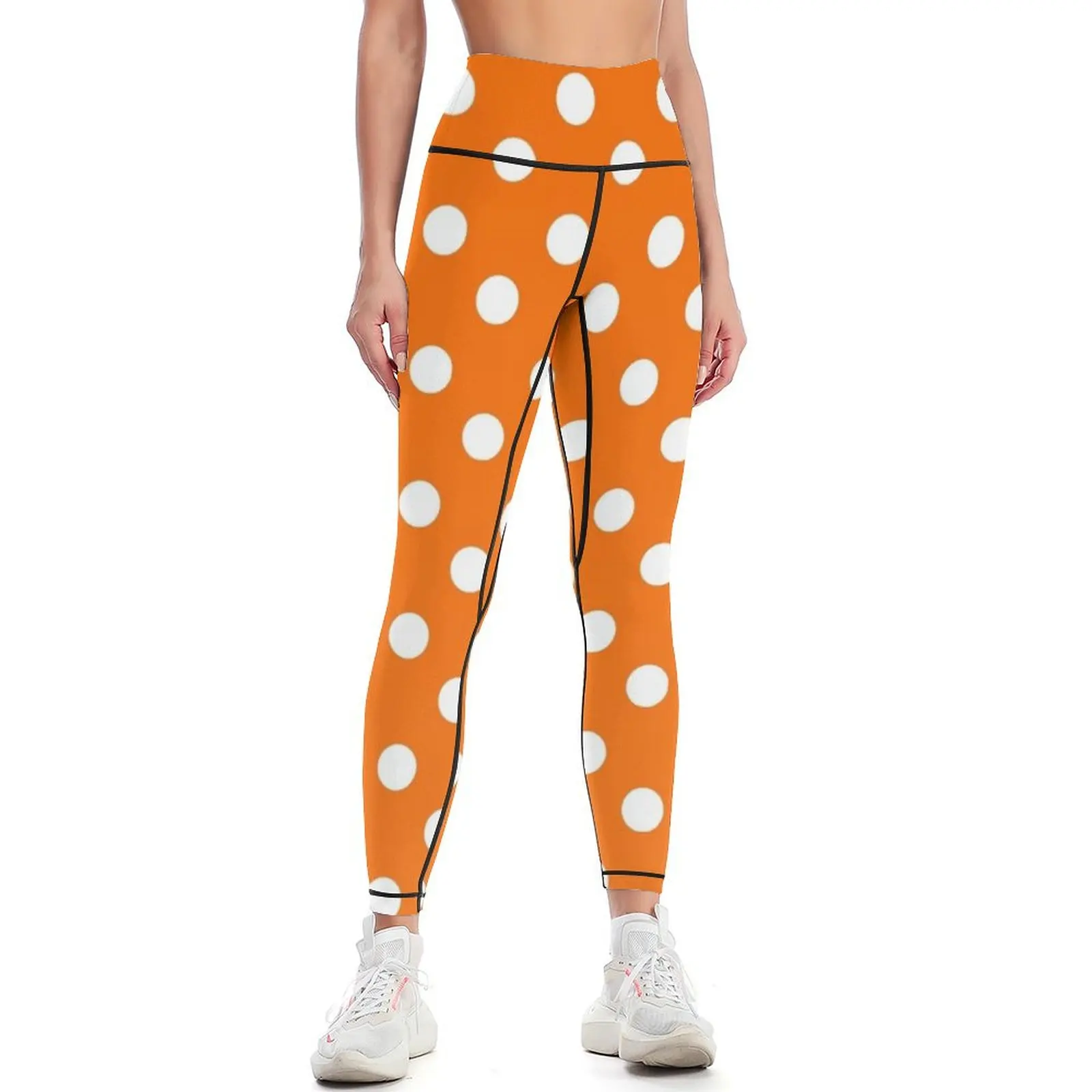 Orange and White Polka Dots Pattern Leggings gym top jogging pants Women's gym Womens Leggings
Orange and White Polka Dots Pattern Leggings gym top jogging pants Women's gym Womens Leggings