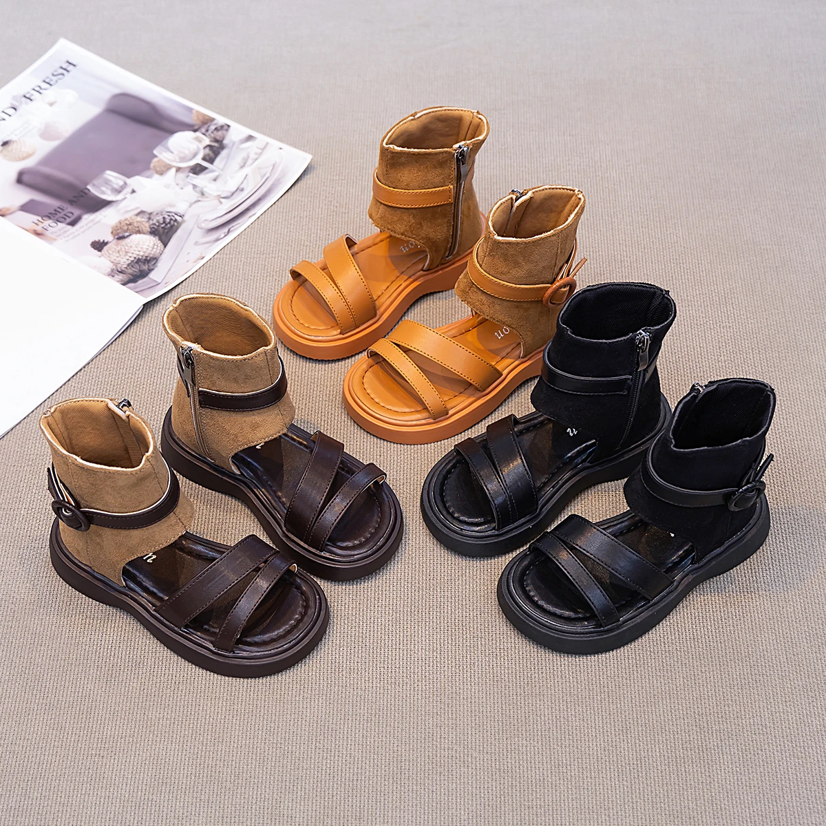 Little Girls Ankle Boots Strappy Sandals 2026 New Summer Kids Chunky High-top Beach Shoes Non-slip Simple Boho Style Vacation
Little Girls Ankle Boots Strappy Sandals 2026 New Summer Kids Chunky High-top Beach Shoes Non-slip Simple Boho Style Vacation