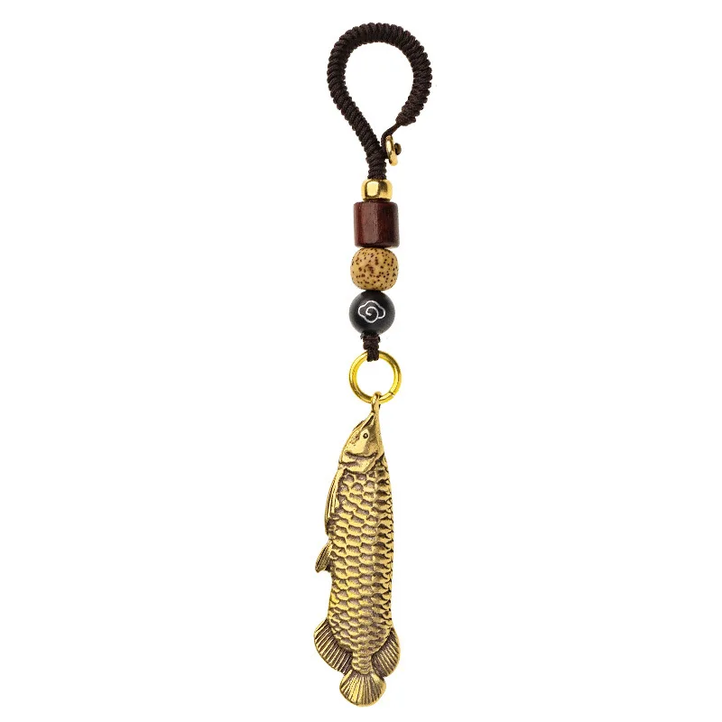Handmade Woven Rope Brass Dragon Fish Car Keychain Pendant For Men And Women's Handbags, Vintage Creative
Handmade Woven Rope Brass Dragon Fish Car Keychain Pendant For Men And Women's Handbags, Vintage Creative