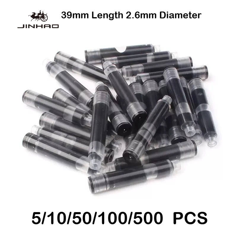 500/10 PCS JINHAO 2.6mm Fountain Pen Ink Sac Black 39mm Cartridges Refills Office School Supplies For Majohn Hongdian Stationery
500/10 PCS JINHAO 2.6mm Fountain Pen Ink Sac Black 39mm Cartridges Refills Office School Supplies For Majohn Hongdian Stationery
