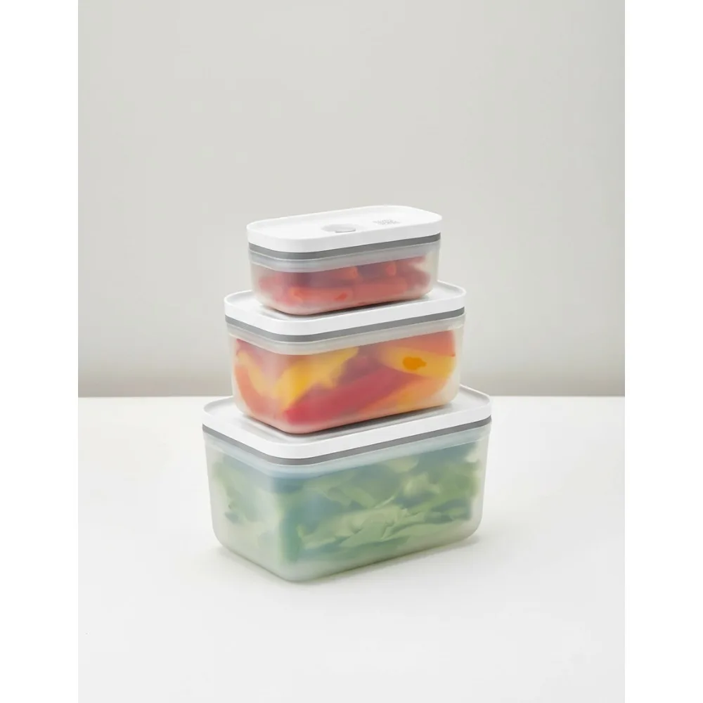 3-Piece BPA-Free Food Storage Container Set, Vacuum Seal for Freshness, Meal Prep & Leftovers
3-Piece BPA-Free Food Storage Container Set, Vacuum Seal for Freshness, Meal Prep & Leftovers