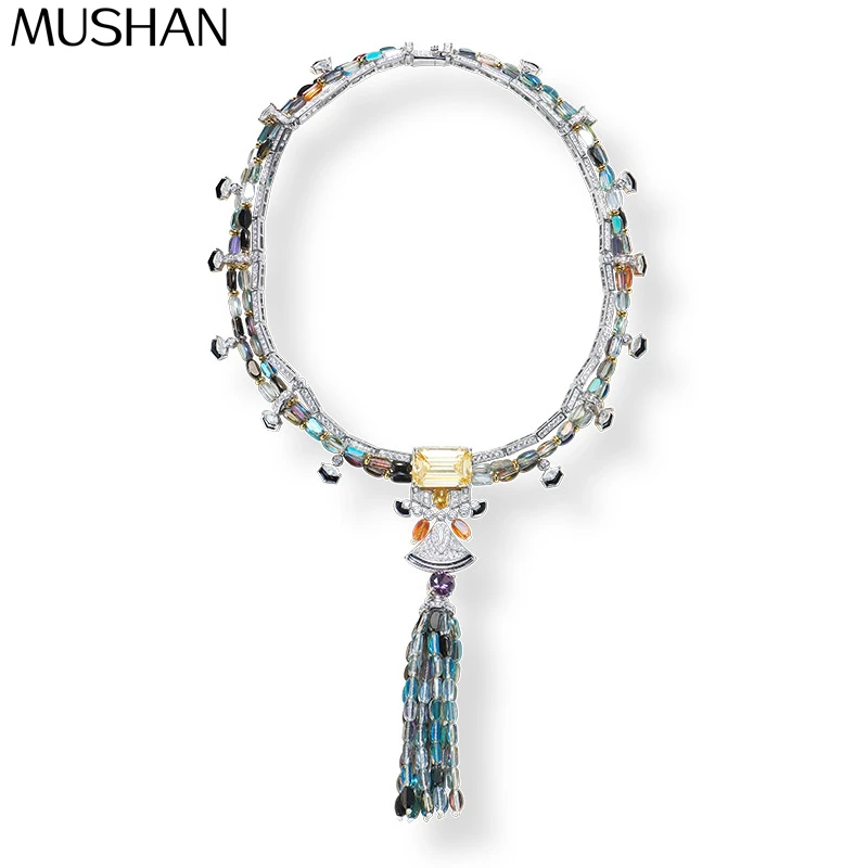 MS MuShan Brand Jewelry 925 Sterling Silver Necklace Zircon 7A Choker Party for Bride 18K Real Gold Plated Premium Pendant
MS MuShan Brand Jewelry 925 Sterling Silver Necklace Zircon 7A Choker Party for Bride 18K Real Gold Plated Premium Pendant