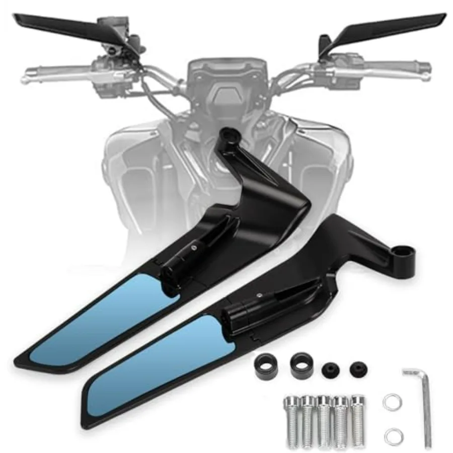 Motorcycle Mirrors Anti-glare Stealth Mirror Adjustable Rotating Rearview Mirror Wind Wing Side Mirror for Z650 Z900 Z1000 Duke
Motorcycle Mirrors Anti-glare Stealth Mirror Adjustable Rotating Rearview Mirror Wind Wing Side Mirror for Z650 Z900 Z1000 Duke