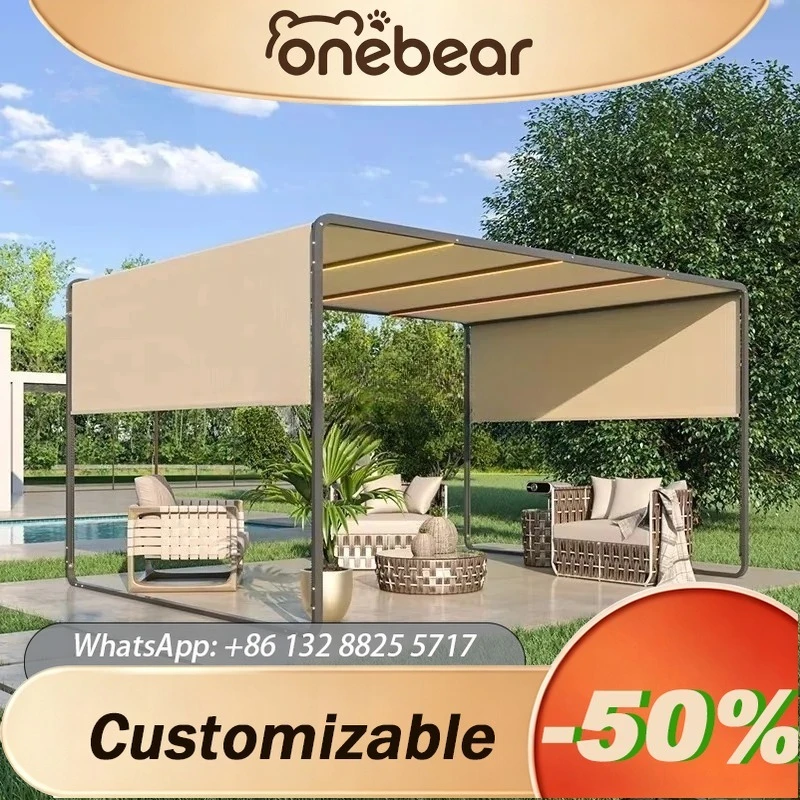 Any Size Custom Manual Aluminum Pergola Umbrella Sunproof UV Resistant Rainproof Rustproof Stable Durable For Garden Patio
Any Size Custom Manual Aluminum Pergola Umbrella Sunproof UV Resistant Rainproof Rustproof Stable Durable For Garden Patio