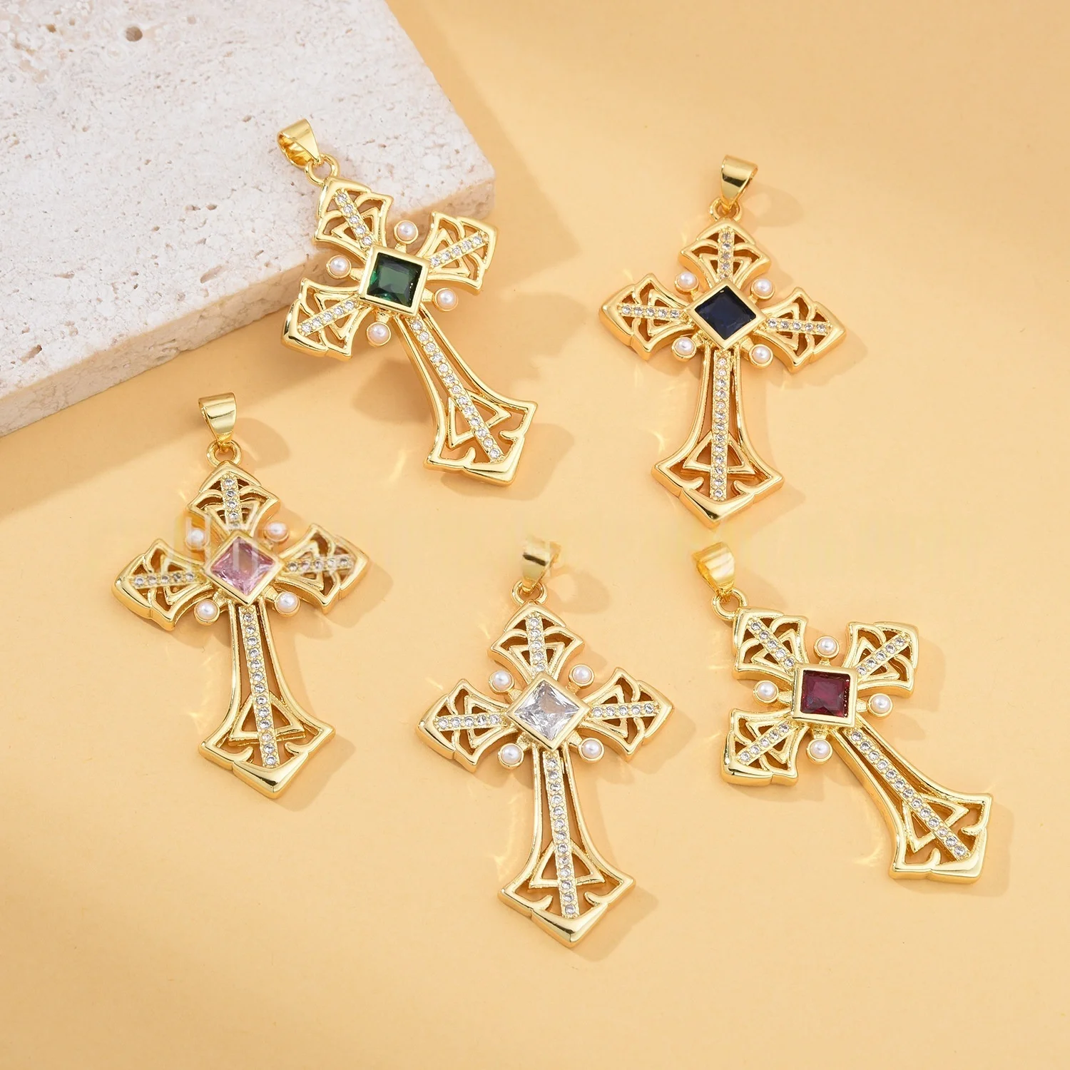 5 European and American Style Pearl Inlaid Zircon Cross Pendant Accessorie DIY Pearl Necklace Jewelry Making Materials Wholesale
5 European and American Style Pearl Inlaid Zircon Cross Pendant Accessorie DIY Pearl Necklace Jewelry Making Materials Wholesale