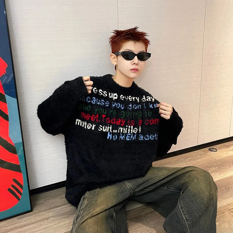 Autumn Winter Large Size Men's Casual Knitwear Soft Mink Fur Letter Embroidery Oversize Loose Fit Pullover Polyester Fiber
Autumn Winter Large Size Men's Casual Knitwear Soft Mink Fur Letter Embroidery Oversize Loose Fit Pullover Polyester Fiber