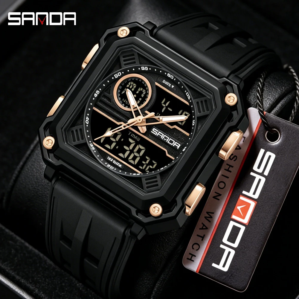SANDA Fashion Sport Male Daily Athletic Quartz Wristwatch Multimode Chronograph Dual Time Output Night Bright for Adult Men
SANDA Fashion Sport Male Daily Athletic Quartz Wristwatch Multimode Chronograph Dual Time Output Night Bright for Adult Men
