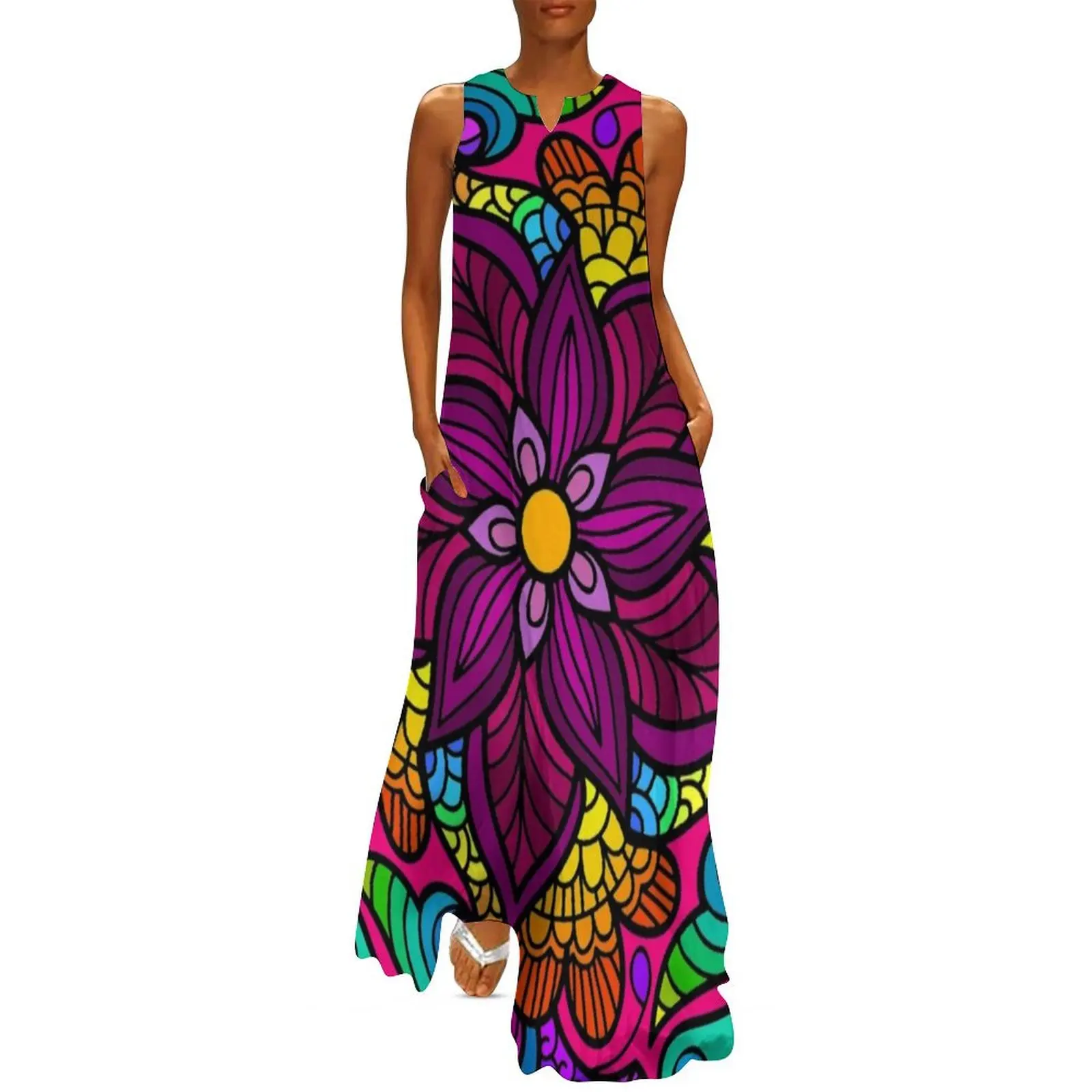 Flower Power Artistic Psychedelic Hippy Style Long Dress Long dress luxury evening dress woman for wedding
Flower Power Artistic Psychedelic Hippy Style Long Dress Long dress luxury evening dress woman for wedding