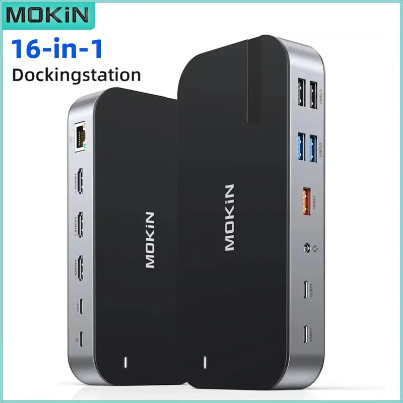MOKiN 16 in 1 Docking Station USB C Hub 3 HDMI 10Gbps USB 3.1 RJ45 SD/TF Audio PD 100W For MacBook Air/Pro M1/M2 Laptop
MOKiN 16 in 1 Docking Station USB C Hub 3 HDMI 10Gbps USB 3.1 RJ45 SD/TF Audio PD 100W For MacBook Air/Pro M1/M2 Laptop