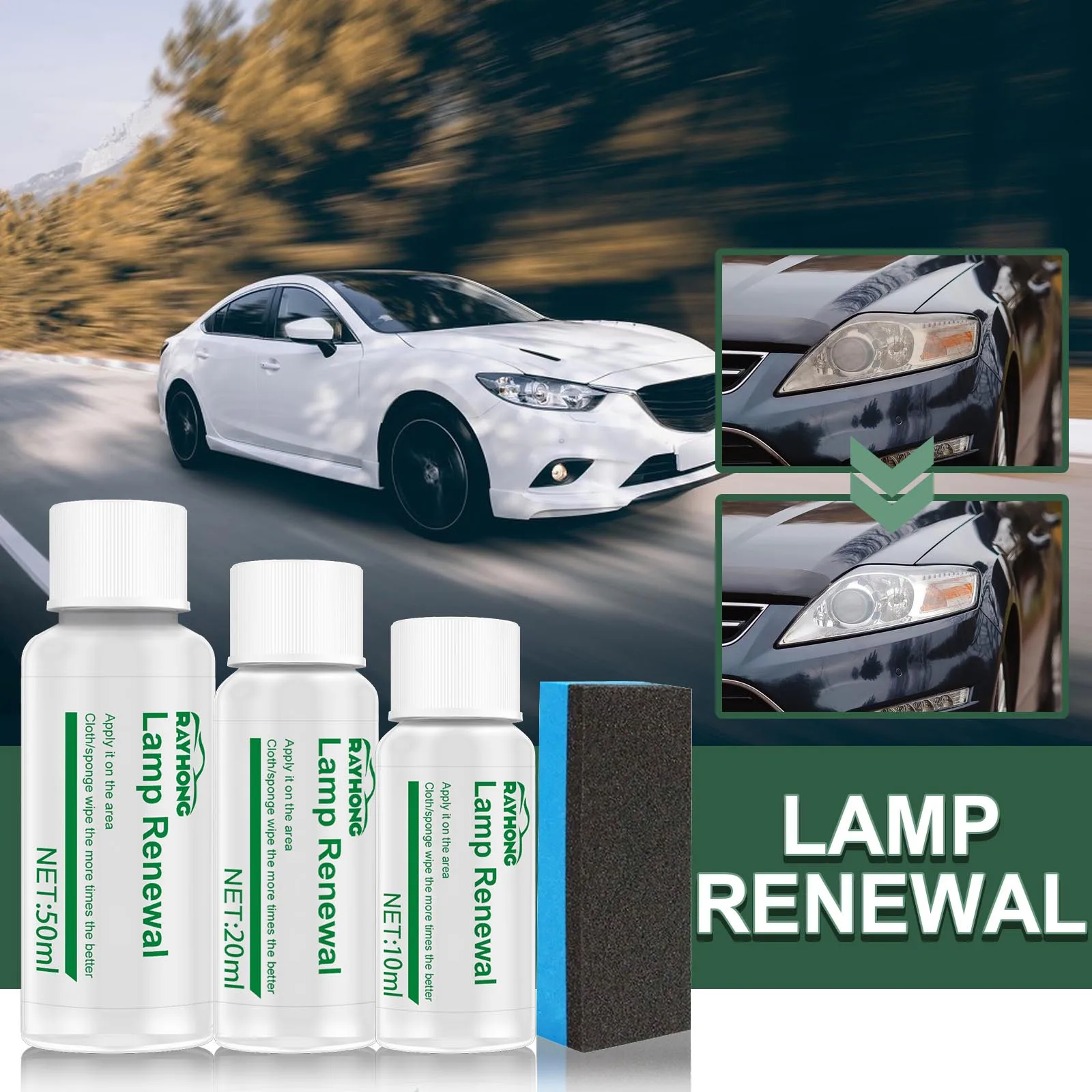 Car Headlight Restoration Liquid Auto Light Polish Repair Agent Anti-scratch UV Protection Maintenance for Oxidized Yellowing
Car Headlight Restoration Liquid Auto Light Polish Repair Agent Anti-scratch UV Protection Maintenance for Oxidized Yellowing