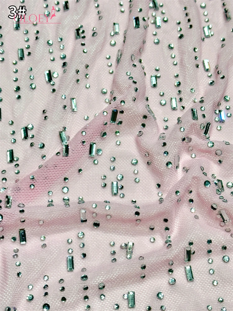 Luxurious Latest Crystal Water Diamond Head Fabric Elastic Fabric High-End Sparkling Embellished Party Evening Gown Sewing
Luxurious Latest Crystal Water Diamond Head Fabric Elastic Fabric High-End Sparkling Embellished Party Evening Gown Sewing