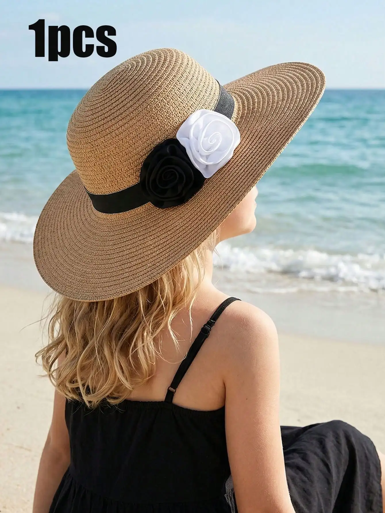 1Pc 3-8Y Girls Super Wide Brim Coffee Straw Hat Black White Double Flower Kids Summer Beach Outdoor Sun Hat
1Pc 3-8Y Girls Super Wide Brim Coffee Straw Hat Black White Double Flower Kids Summer Beach Outdoor Sun Hat