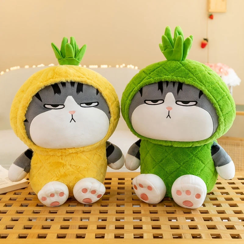 New 28cm Pineapple Transformed into a Squinting Cat Plush Toy a Funny Chubby Kitten Doll for Children as a Festival Gift
New 28cm Pineapple Transformed into a Squinting Cat Plush Toy a Funny Chubby Kitten Doll for Children as a Festival Gift