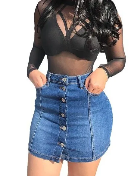 Street Sle Single-Breasted Denim Skirt with Slit Casual ort Skirts for Women without mid Waist A-Line Skirt
Street Sle Single-Breasted Denim Skirt with Slit Casual ort Skirts for Women without mid Waist A-Line Skirt