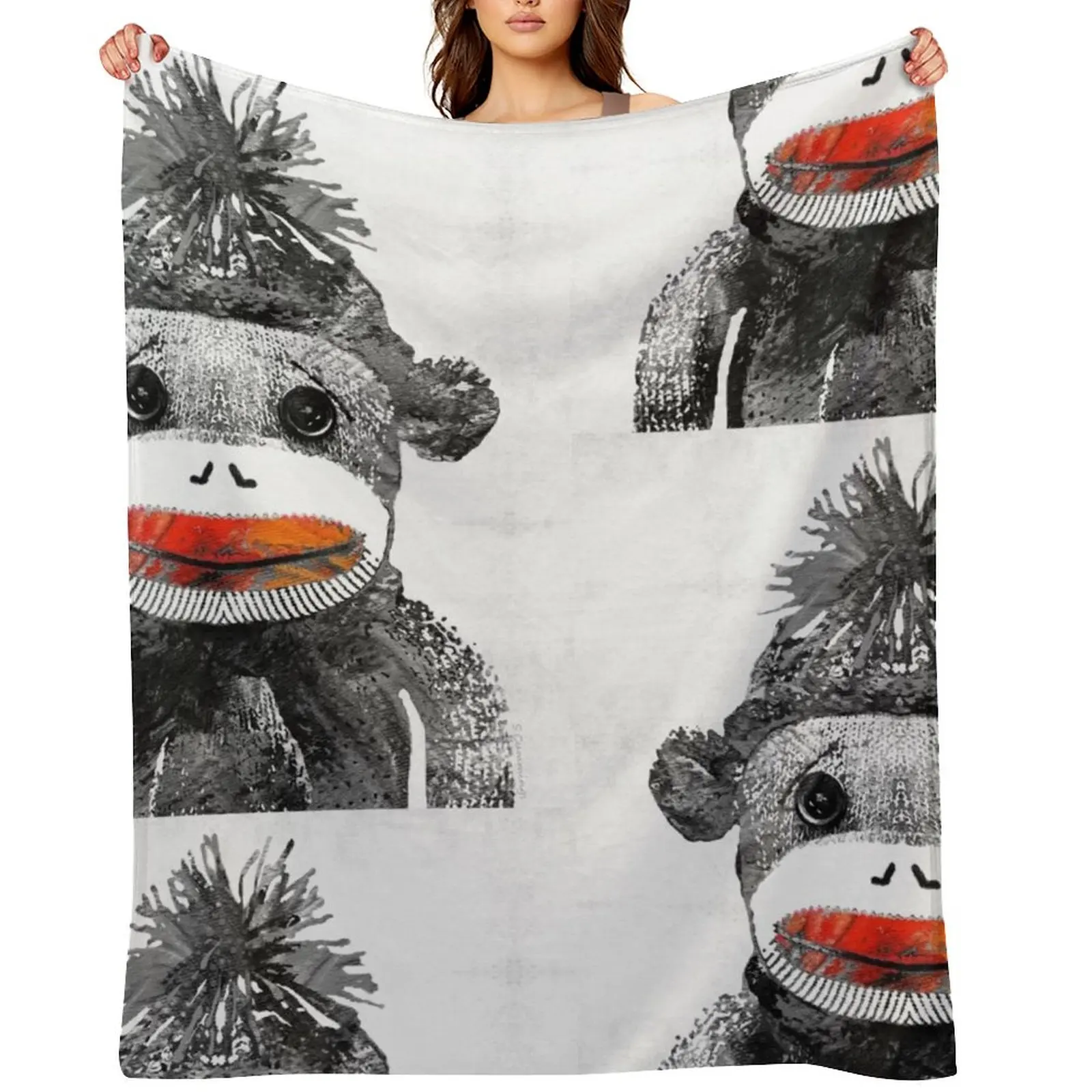 Sock Monkey Art In Black White And Red - By Sharon Cummings Throw Blanket valentine gift ideas Furry Thin Winter beds Blankets
Sock Monkey Art In Black White And Red - By Sharon Cummings Throw Blanket valentine gift ideas Furry Thin Winter beds Blankets