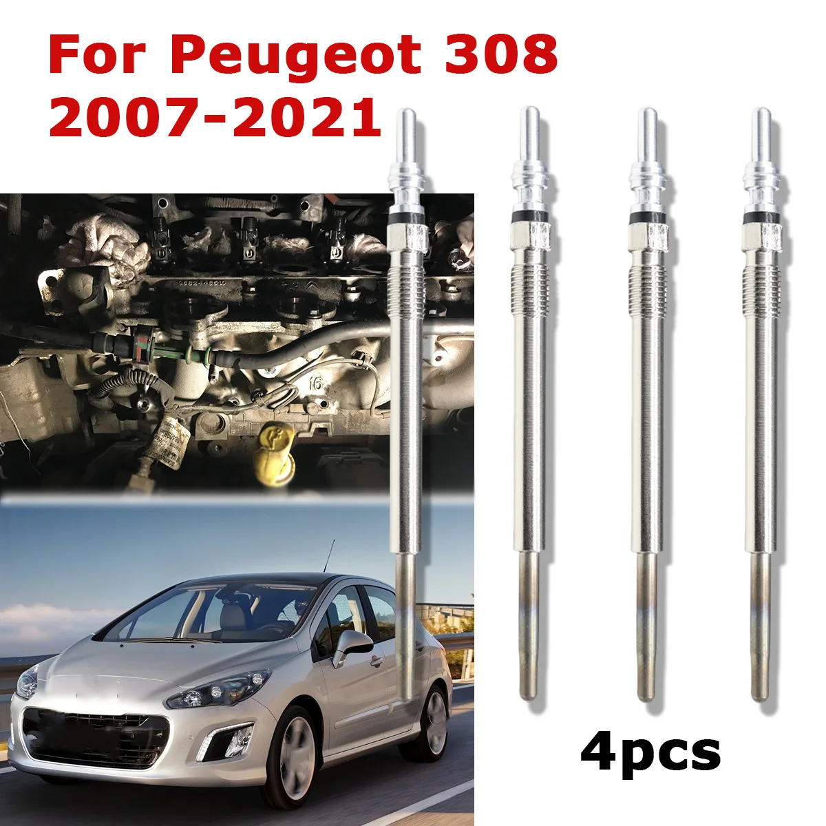 4PCS Diesel Heater Nickel Plating Glow Plugs 5V For 1682276 1703269 1824690 9683195280 For Peugeot 308 2007-2021 1.6 HDi 2.0 HDi
4PCS Diesel Heater Nickel Plating Glow Plugs 5V For 1682276 1703269 1824690 9683195280 For Peugeot 308 2007-2021 1.6 HDi 2.0 HDi