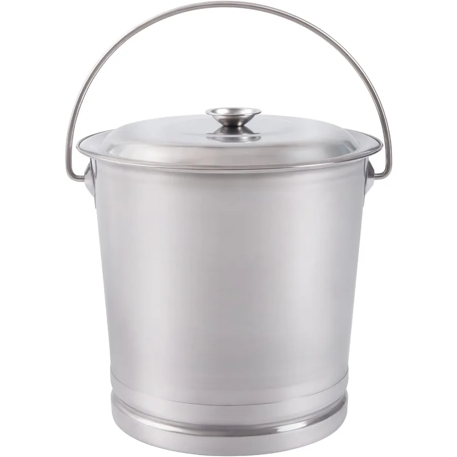 Stainless Steel Ice Bucket with Lid and Handle Round Sliver Compost Bin Milk Pail Bucket for Farmhouse Tea Houses Bottom Diamet
Stainless Steel Ice Bucket with Lid and Handle Round Sliver Compost Bin Milk Pail Bucket for Farmhouse Tea Houses Bottom Diamet