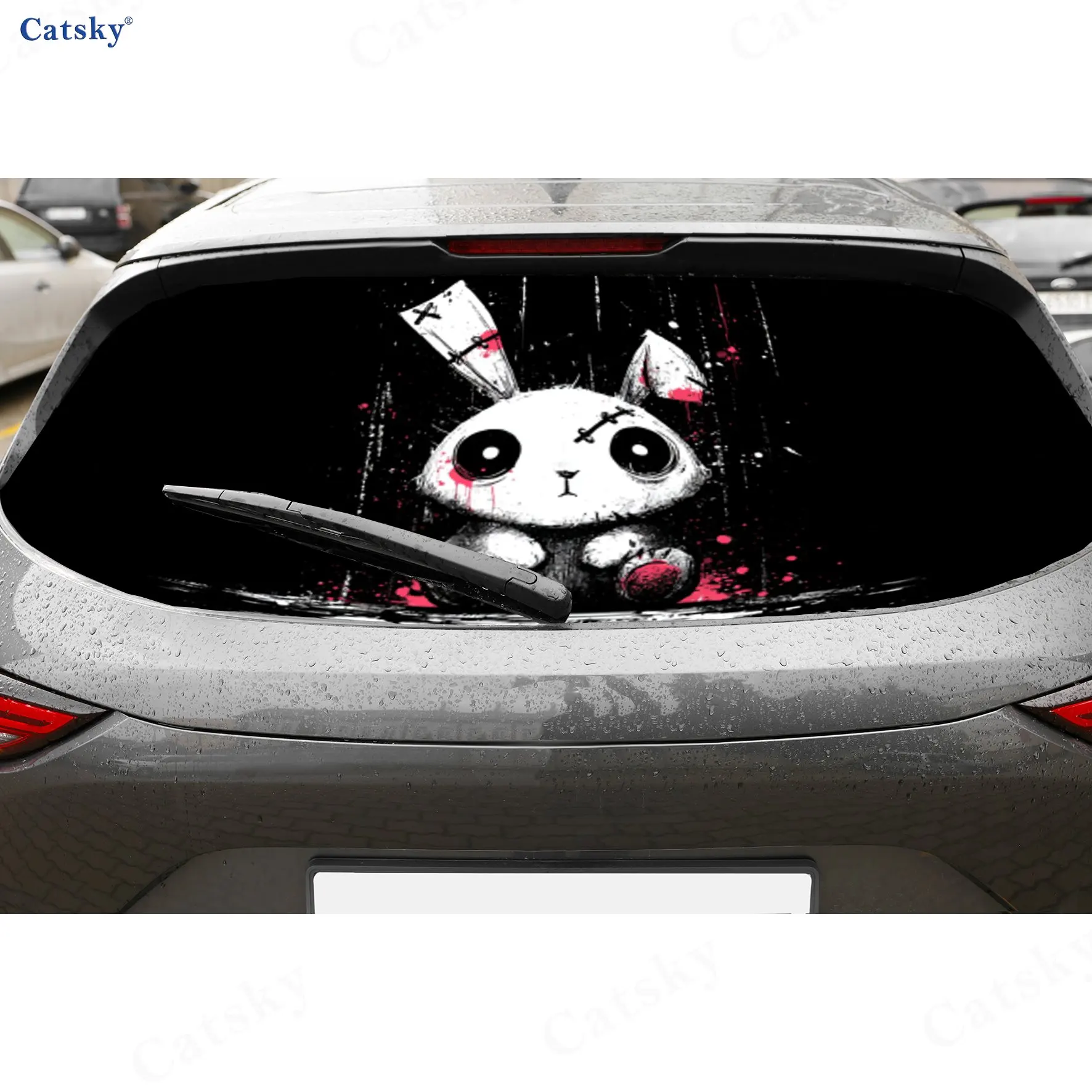 Dark Yandere Bunny PVC Perforated Car Vinyl Wraps, Durable Car Rear Windshield Sticker, Waterproof Car Rear Window Decal
Dark Yandere Bunny PVC Perforated Car Vinyl Wraps, Durable Car Rear Windshield Sticker, Waterproof Car Rear Window Decal