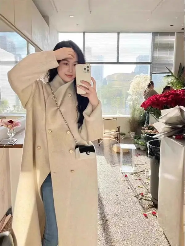 Длинное шерстяное пальто, двубортное женское пальто свободного покроя, молодежный дизайн, полиэфирное волокно
Длинное шерстяное пальто, двубортное женское пальто свободного покроя, молодежный дизайн, полиэфирное волокно